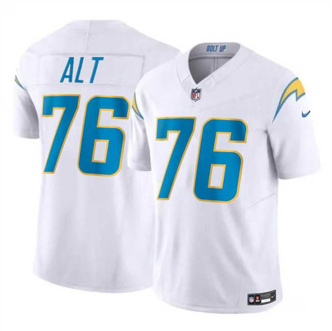 Men & Women & Youth Los Angeles Chargers #76 Joe Alt White 2024 Draft F.U.S.E. Vapor Limited Stitched Jersey->los angeles chargers->NFL Jersey